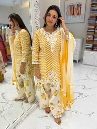 Phool Leheriya Farshi Salwar Set - Preetibora