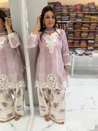 Phool Leheriya Farshi Salwar Set - Preetibora