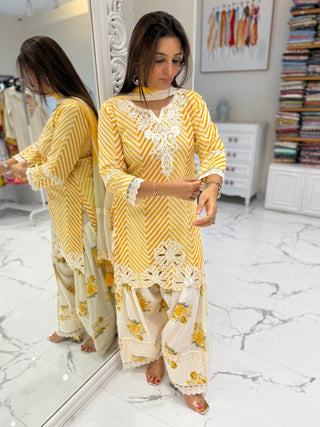 Phool Leheriya Farshi Salwar Set - Preetibora