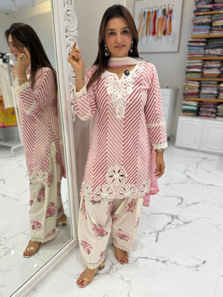 Phool Leheriya Farshi Salwar Set - Preetibora