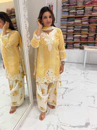 Phool Leheriya Farshi Salwar Set - Preetibora