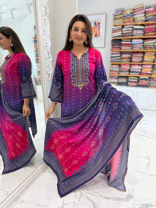 Phoolkari Bandhej Set - Preetibora