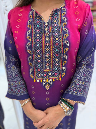 Phoolkari Bandhej Set - Preetibora