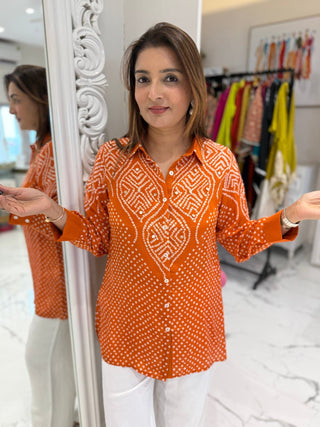 Rai Bandhej Shirt - Preetibora