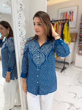 Rai Bandhej Shirt - Preetibora