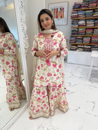 Rose Garden Sharara Set - Preetibora