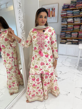 Rose Garden Sharara Set - Preetibora