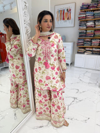 Rose Garden Sharara Set - Preetibora