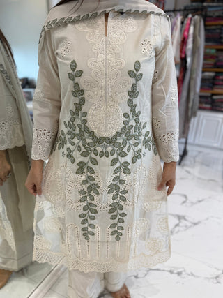Rose Schiffli Suit Set - Preetibora
