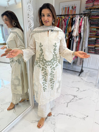Rose Schiffli Suit Set - Preetibora