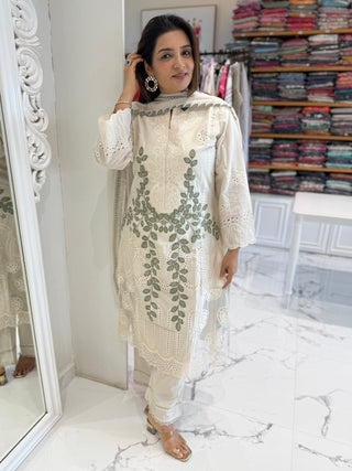 Rose Schiffli Suit Set - Preetibora