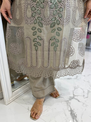 Rose Schiffli Suit Set - Preetibora