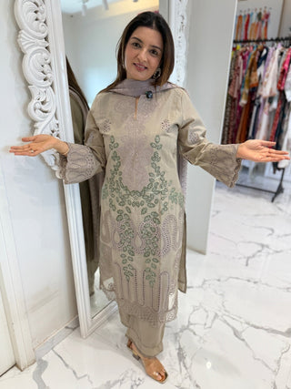 Rose Schiffli Suit Set - Preetibora