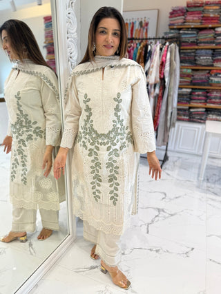 Rose Schiffli Suit Set - Preetibora