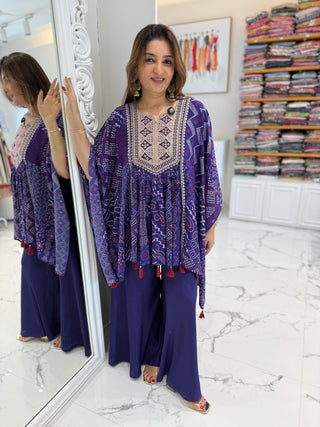 Royal Purple Suhana kaftan Set - Preetibora