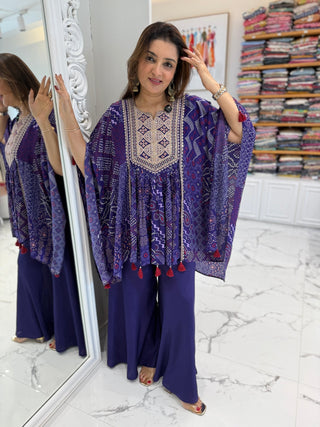 Royal Purple Suhana kaftan Set - Preetibora