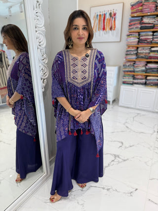 Royal Purple Suhana kaftan Set - Preetibora
