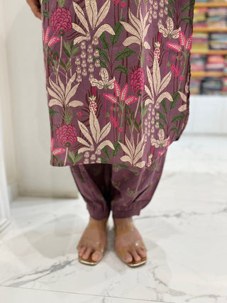 Shell Printed Afghani Coord Set - Preetibora