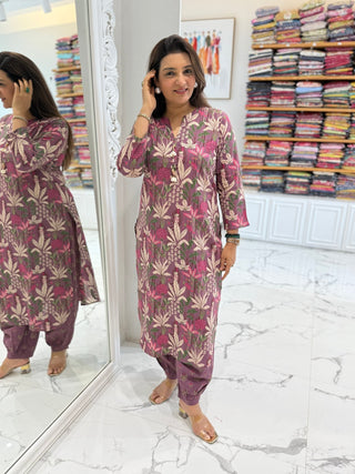 Shell Printed Afghani Coord Set - Preetibora