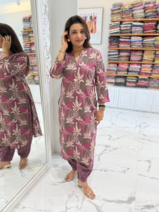 Shell Printed Afghani Coord Set - Preetibora