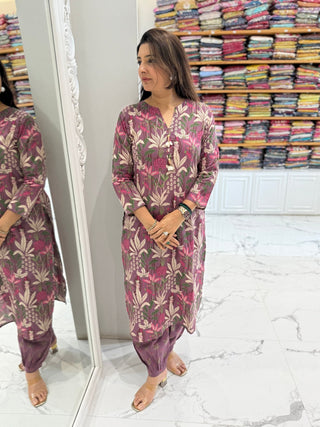 Shell Printed Afghani Coord Set - Preetibora