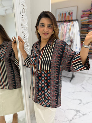 Star and Checks Shirt - Preetibora