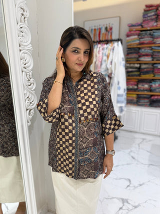 Star and Checks Shirt - Preetibora