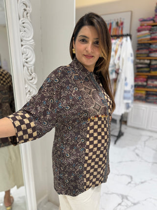 Star and Checks Shirt - Preetibora