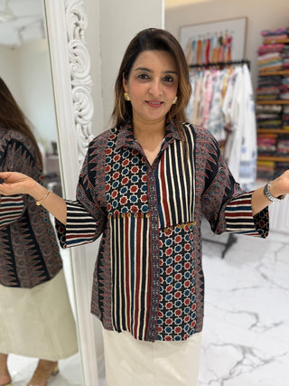 Star and Checks Shirt - Preetibora
