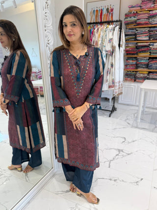 Stripe and Kalamkari Set - Preetibora