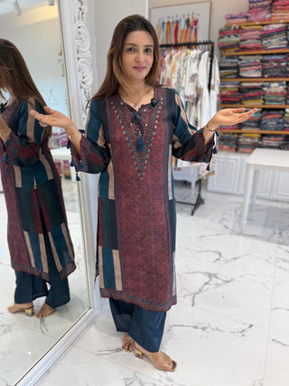 Stripe and Kalamkari Set - Preetibora