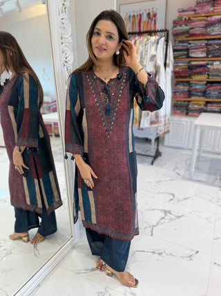Stripe and Kalamkari Set - Preetibora