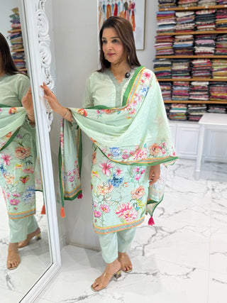 Summer Blossom Cotton Suit Set - Preetibora
