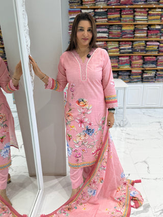 Summer Blossom Cotton Suit Set - Preetibora