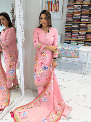Summer Blossom Cotton Suit Set - Preetibora
