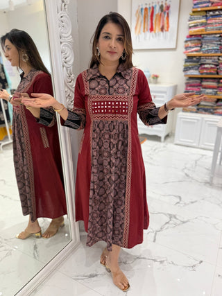 Summer kalamkari Dress - Preetibora