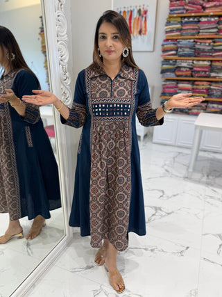 Summer kalamkari Dress - Preetibora
