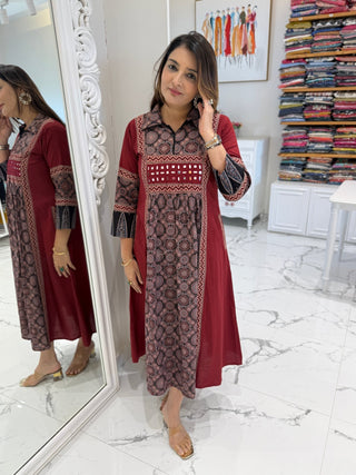 Summer kalamkari Dress - Preetibora