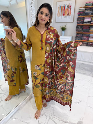 Sunehri Kalamkari Suit Set - Preetibora