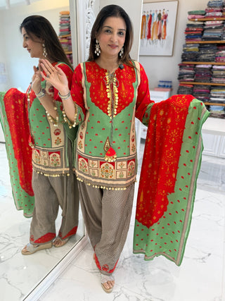 Vanya Floral Farshi Set - Preetibora