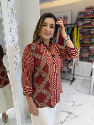 Viral Ajrakh Shirt - Preetibora