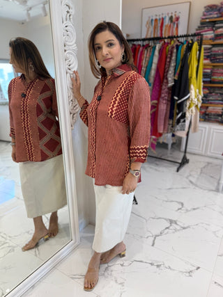 Viral Ajrakh Shirt - Preetibora