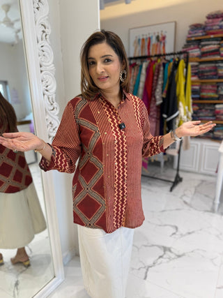 Viral Ajrakh Shirt - Preetibora