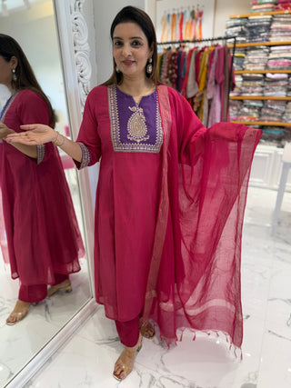 Zari Chanderi Set - Preetibora