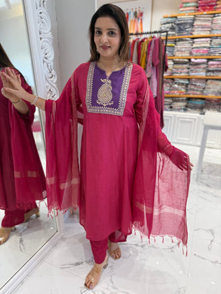 Zari Chanderi Set - Preetibora