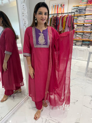 Zari Chanderi Set - Preetibora