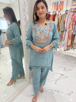 Ziya Floral Mirror Coord Set - Preetibora