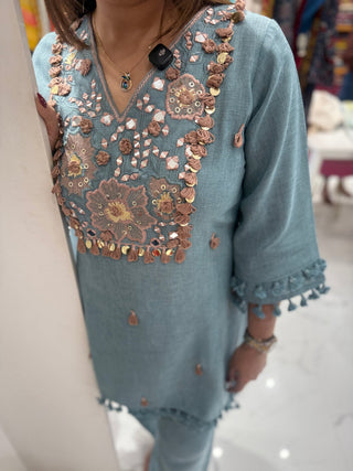 Ziya Floral Mirror Coord Set - Preetibora