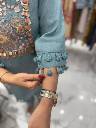 Ziya Floral Mirror Coord Set - Preetibora