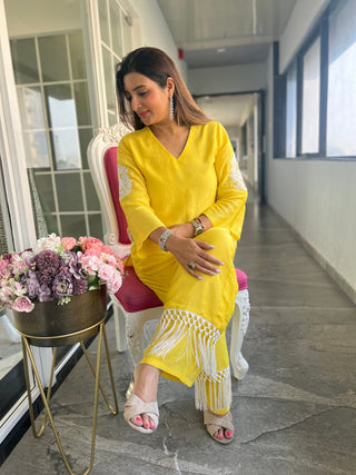 Doori Work Coord Set With Tasseled Pants - Preetibora